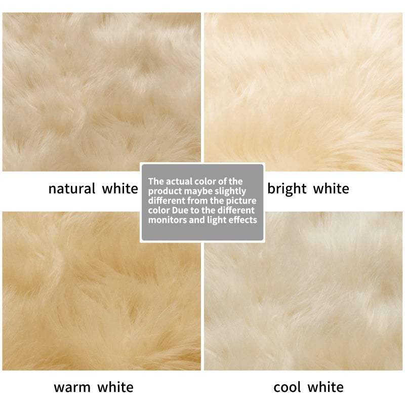 Tangsoo Small Faux Fur Sheepskin Rug 2x4 ft Ultra Soft Chair Sofa Cover Seat Pad, Beige Fluffy Shag Rugs for Bedroom Nursery Kids Room, Luxury Shaggy Rug Fuzzy Plush Floor Carpets - Image 5