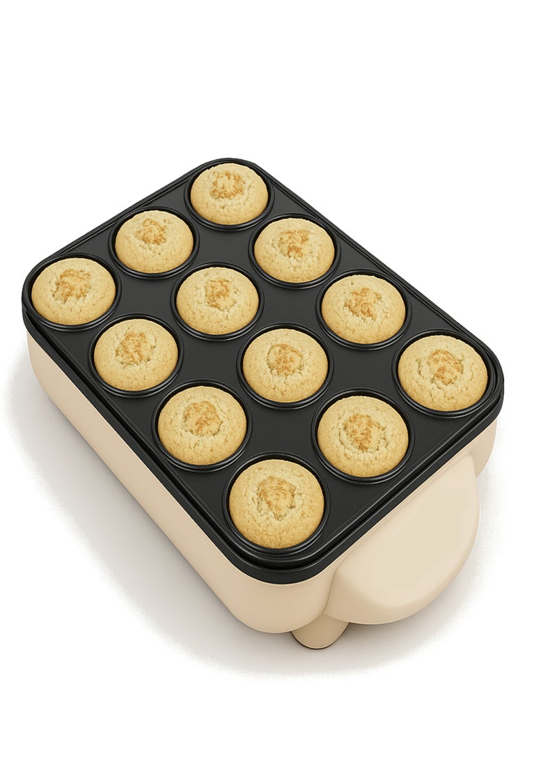 هوم ماستر جهاز صنع المصابيب والبان كيك الكهربائي 12 عين من هوم ماستر HM-190 – 1500 واط - Image 4