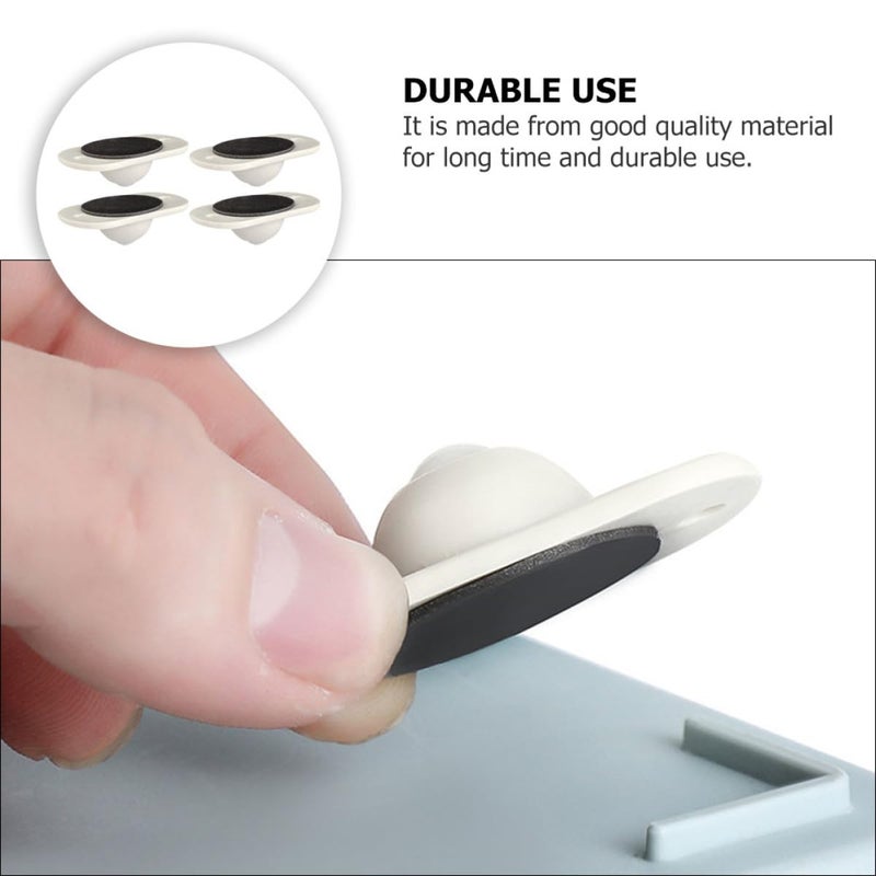 8 Pcs Self Adhesive Sticky Casters Wheels For Storage Boxes Trash Cans Furniture - Image 5