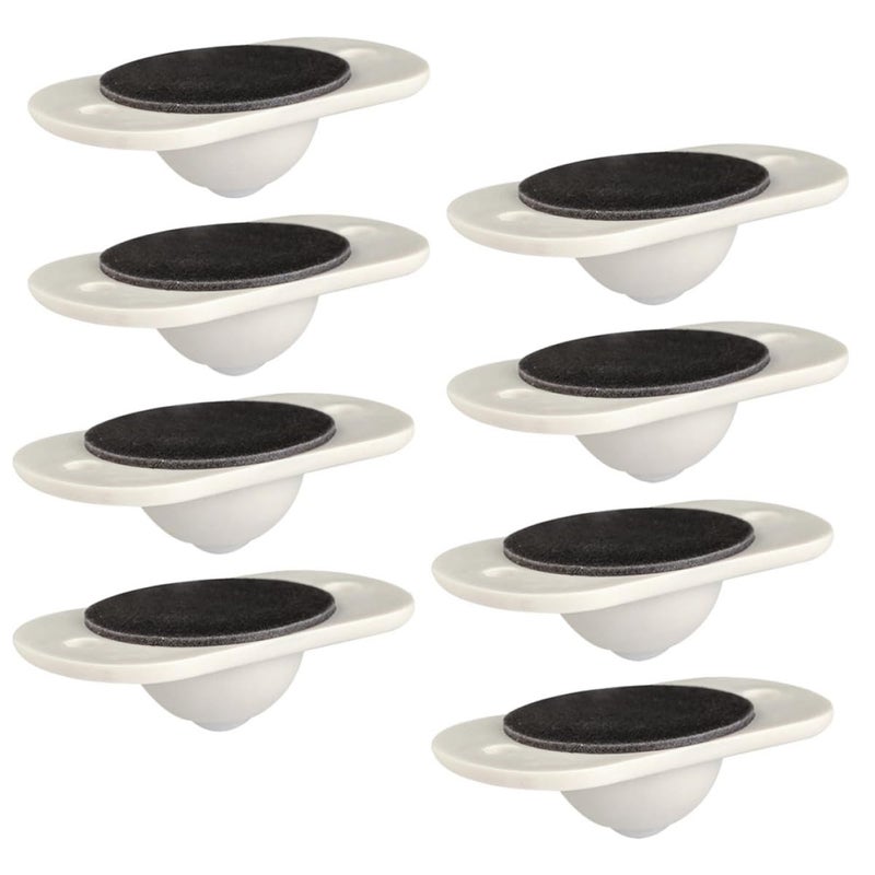 8 Pcs Self Adhesive Sticky Casters Wheels For Storage Boxes Trash Cans Furniture - Image 1
