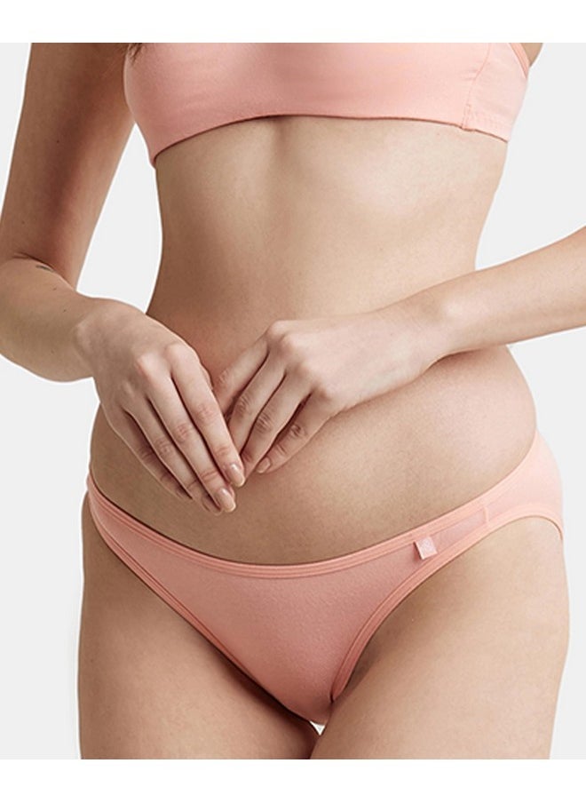 JOCKEY - Jockey SS02 Women's Super Combed Cotton Elastane Stretch Low Waist Bikini with Concealed Waistband and StayFresh Treatment_Candlelight Peach_S - Image 1