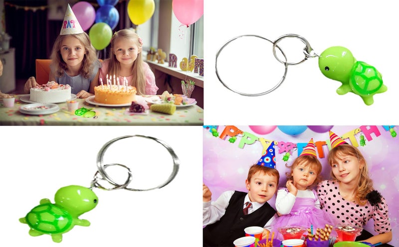 Roaqua 30 Pcs Bulk Mini Green Turtle keychain Party Favors for Classroom Birthday,fish tank decorations - Image 5