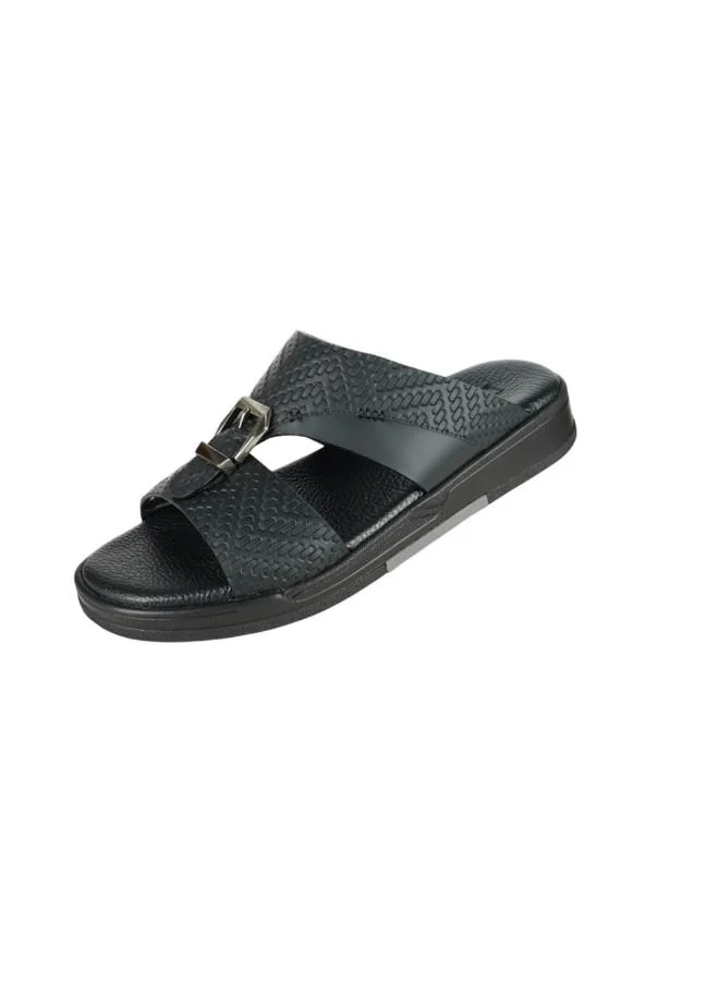 بارجيل أونو 008-3591 Barjeel Uno Mens Arabic Sandals B120 Black