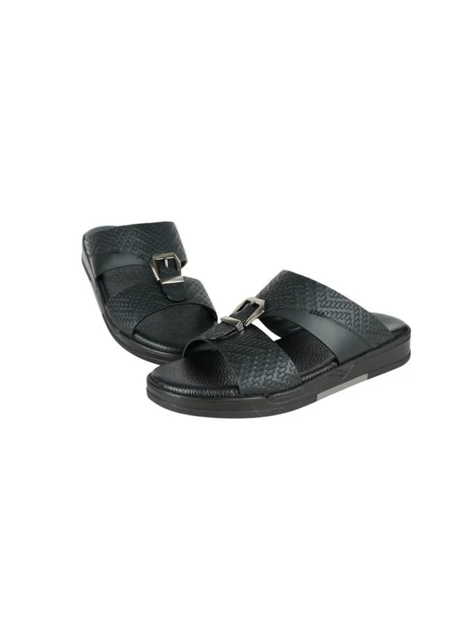 barjeel uno 008-3591 Barjeel Uno Mens Arabic Sandals B120 Black