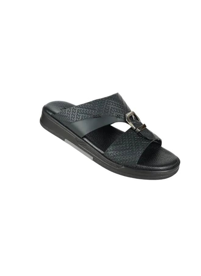 barjeel uno 008-3591 Barjeel Uno Mens Arabic Sandals B120 Black