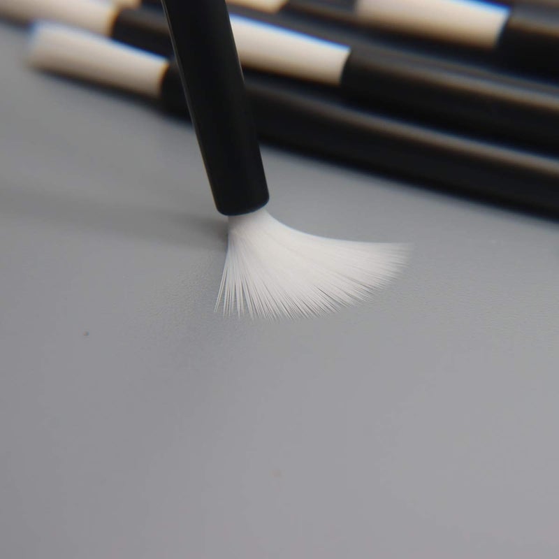 NEGEMEL 100 Pcs Disposable Makeup Lip Brushes PYO Cookie Paint Brushes Nail Polish Brushes Cosmetic Lip Brush Wands mini paint brushes for cookies (Black) - Image 5