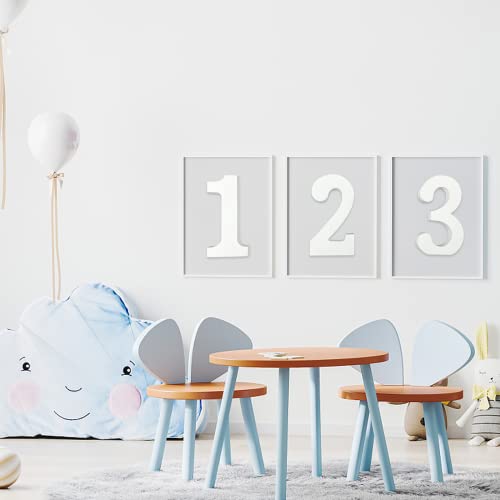 AOCEAN 4 Inch White Wood Numbers Unfinished Wood Number for Wall Decorative Standing Numbers Slices Sign Board Decoration for Craft Home Party Projects (1) - Image 3
