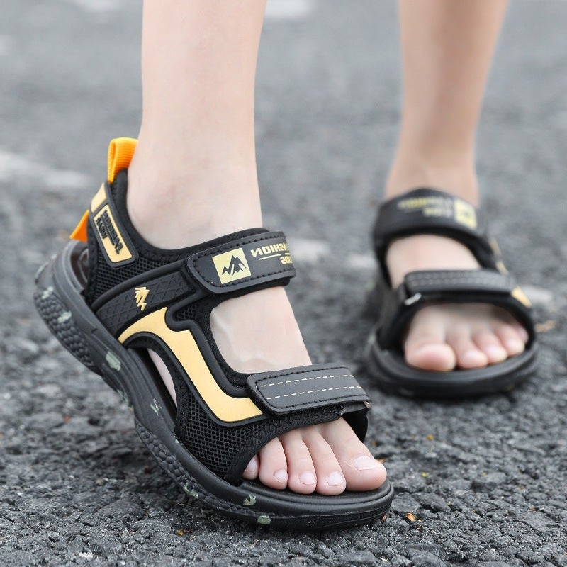 Summer Large Children'S Sandals Baby Primary School Students Soft Bottom Waterproof Boys Shoes 28-40 - Image 2