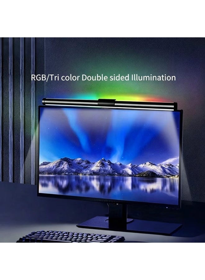 Monitor Light Bar, RGB Backlight Screen Lamp with Eye-Care Anti-Glare, Double Sided Illumination Computer Hanging Light for Gaming Desk Office Home - Image 2