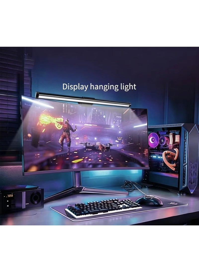 Monitor Light Bar, RGB Backlight Screen Lamp with Eye-Care Anti-Glare, Double Sided Illumination Computer Hanging Light for Gaming Desk Office Home - Image 1