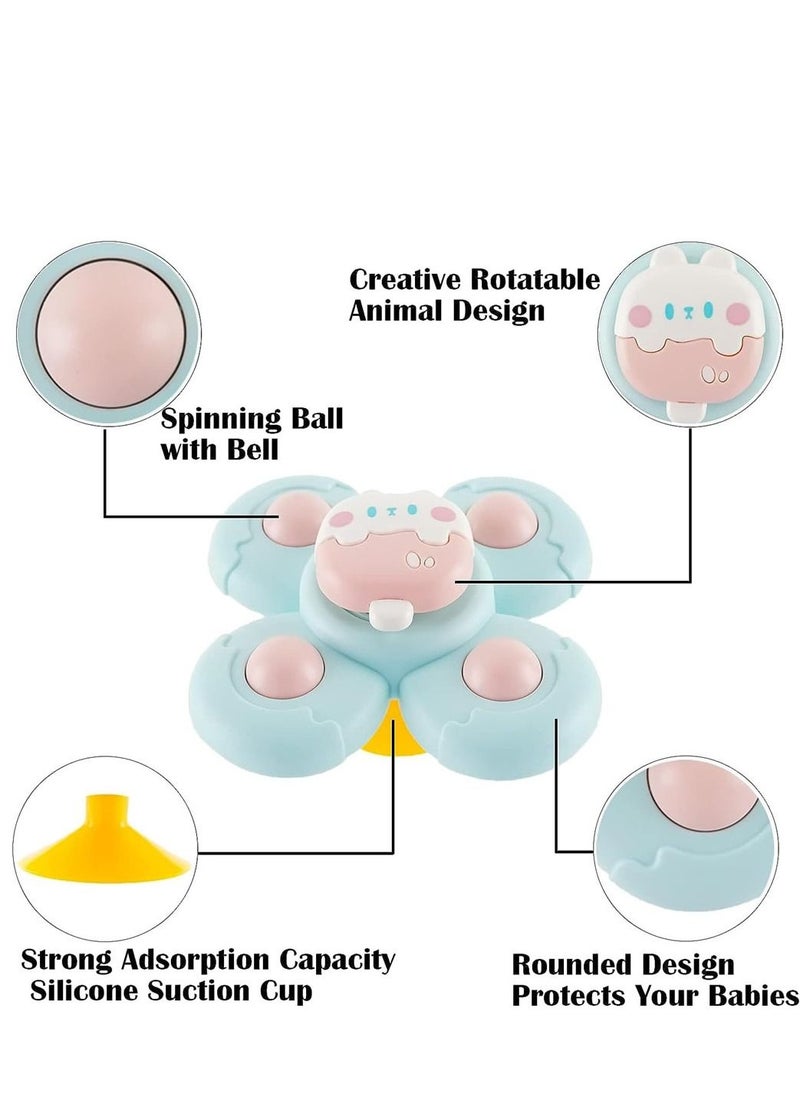 Generic - Suction Cup Spinner Toy 3 PCS Strong Bath Spinning Toy, Sensory Toys Birthday Baby Gifts for Toddlers - Image 1