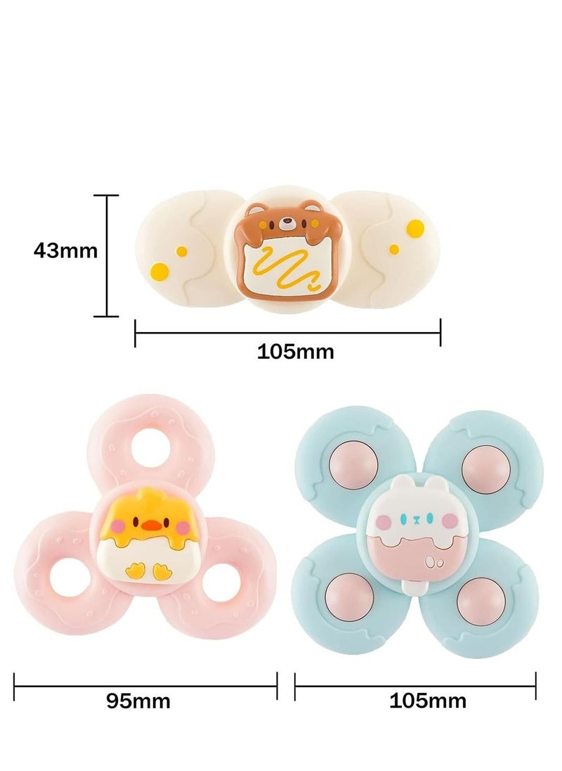 Generic - Suction Cup Spinner Toy 3 PCS Strong Bath Spinning Toy, Sensory Toys Birthday Baby Gifts for Toddlers - Image 1