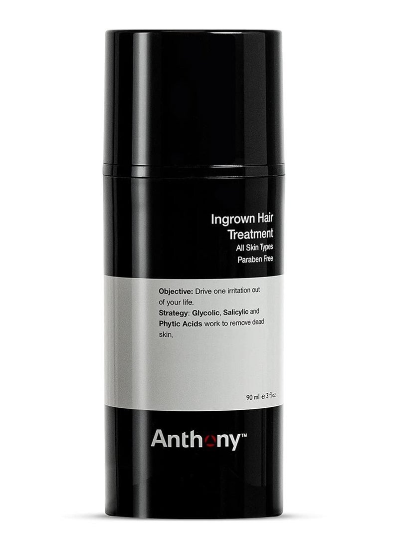 Anthony Anthony Ingrown Hair Treatment for Men Gel Solution to Calm Down Razor Burn – Scar and Redness Eliminator, Bump Removal – 3 Fl. Oz  - Image 1