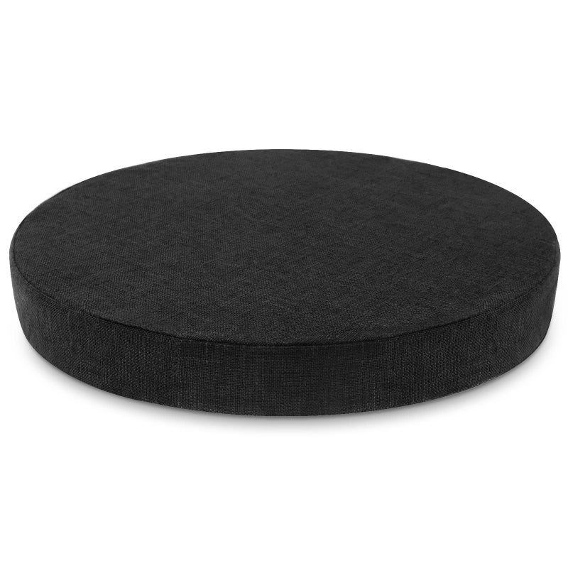 Tromlycs Round Chair Seat Cushion Pad 16 inch for Circle Stool Chairs Non Slip Decorative Foam Cushion Pillow 1 Piece 16 x 16 inches Black