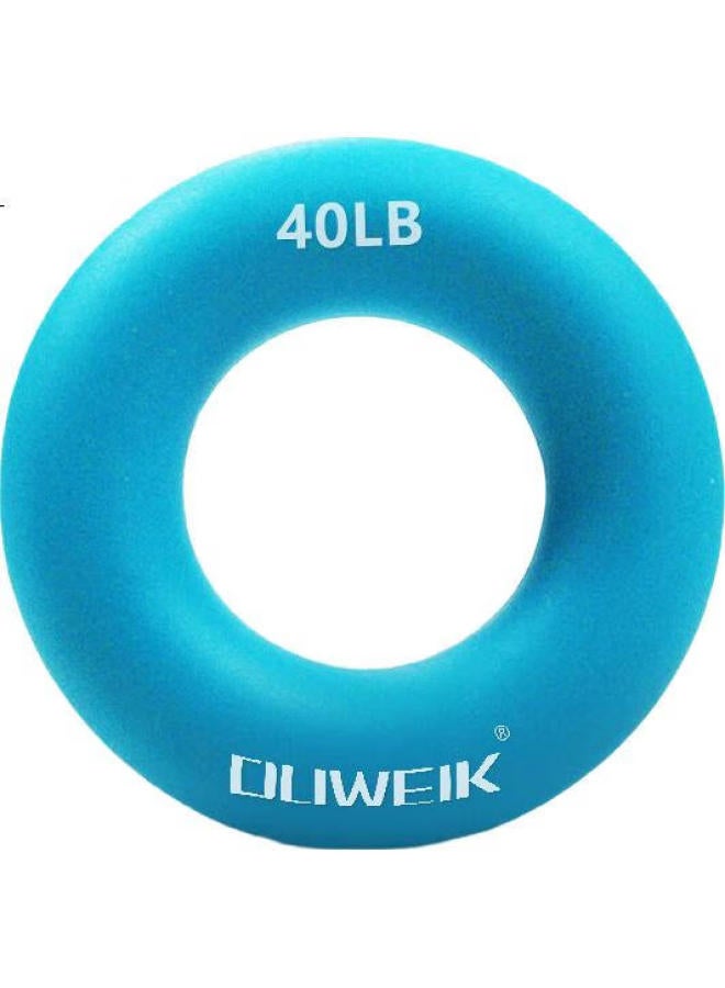 Dweck Finger Grip Ring, Hand Strength Training, Rehabilitation Exercise, For Men And Women, Forearm Exercise, Round Shape, Blue, 40 Pounds - Image 2