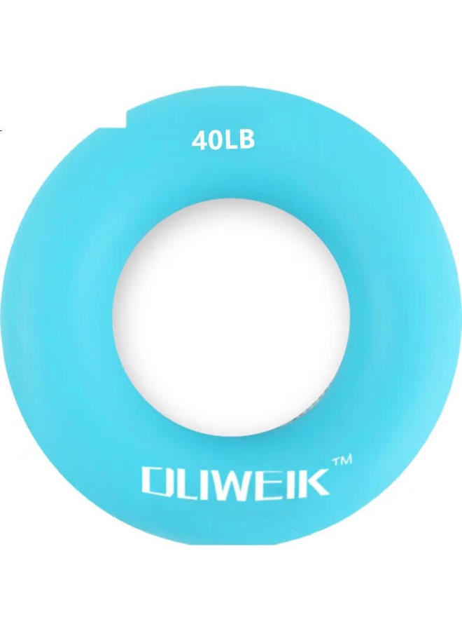 Dweck Finger Grip Ring, Hand Strength Training, Rehabilitation Exercise, For Men And Women, Forearm Exercise, Round Shape, Blue, 40 Pounds - Image 1