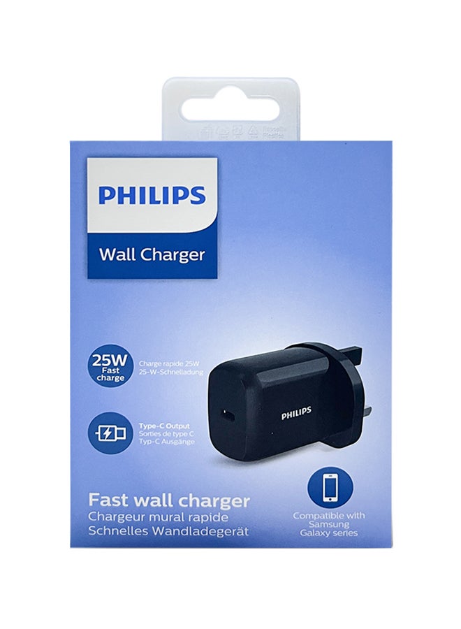 Philips 25W Fast Charging Wall Charger With PD+PPS Support Black - Image 2
