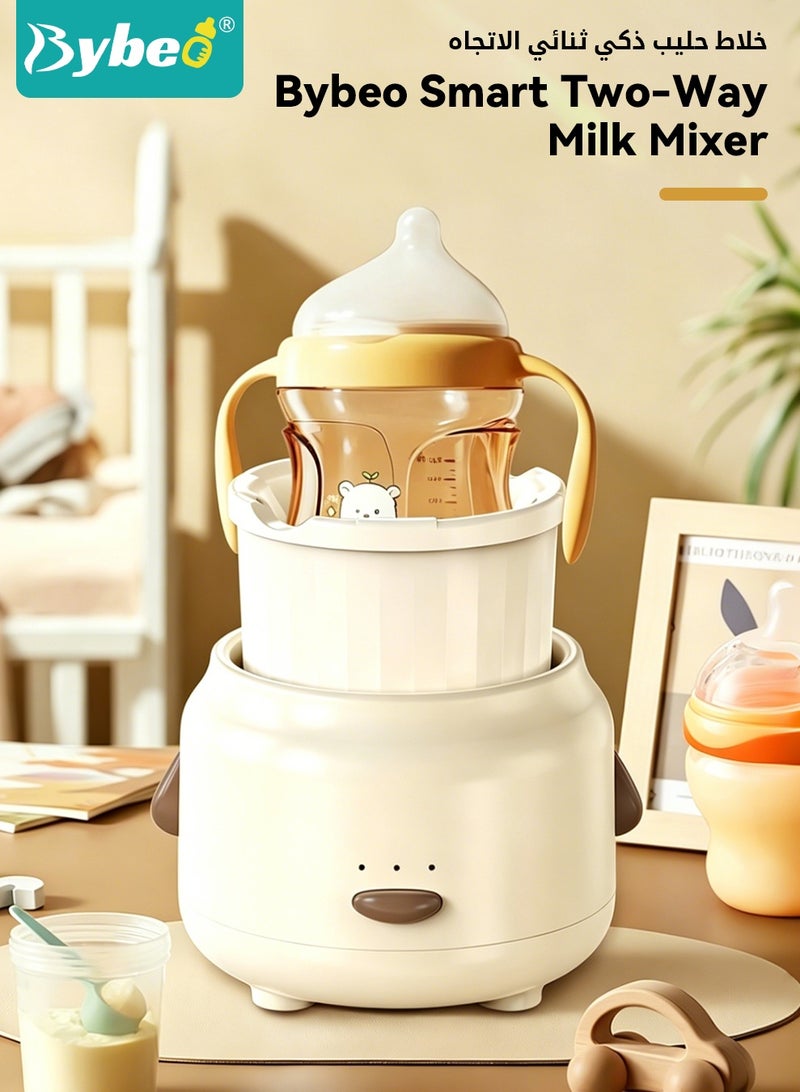 Bybeo Baby Milk Bottle Shaker with 2PCS Formula Dispensers, Automatic Baby Formula Mixer, Universal Bottle Shaking Machine, Baby Milk Powder Mixer with 3 Modes, 360 Degrees Constant Speed - Image 2