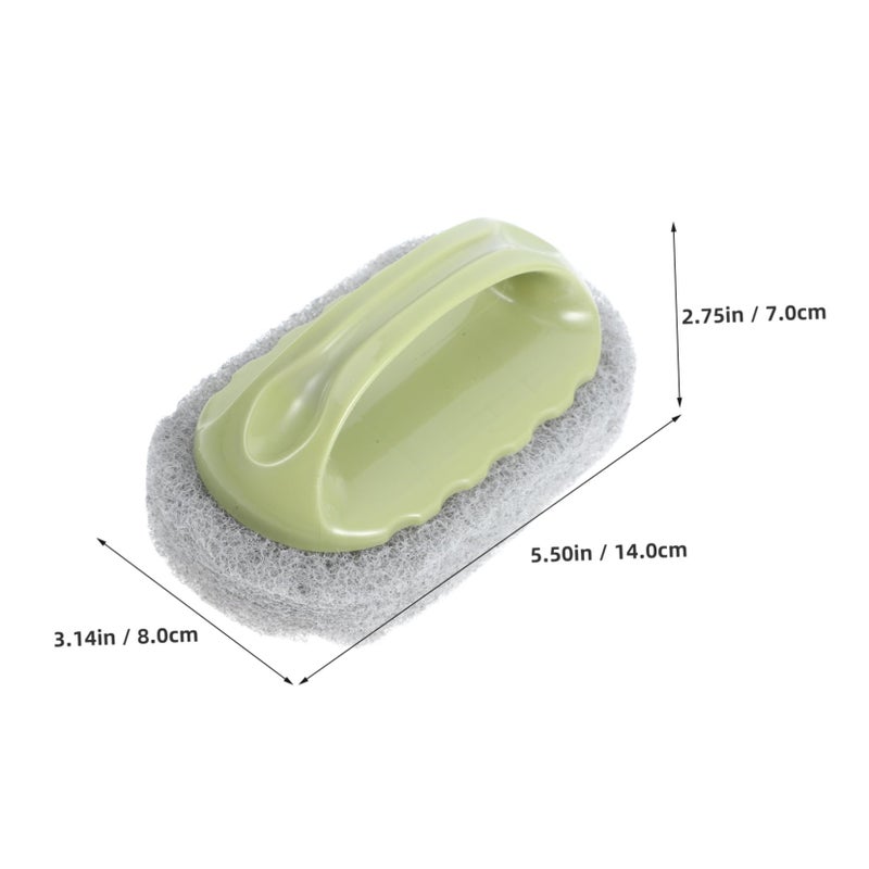Green Multi Purpose Scrub Brush Soft Bristles for Toilet Bathroom Dish and Household Cleaning - Image 3