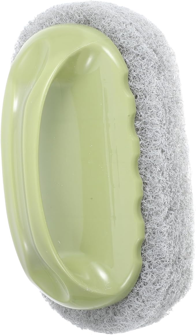 Green Multi Purpose Scrub Brush Soft Bristles for Toilet Bathroom Dish and Household Cleaning - Image 1
