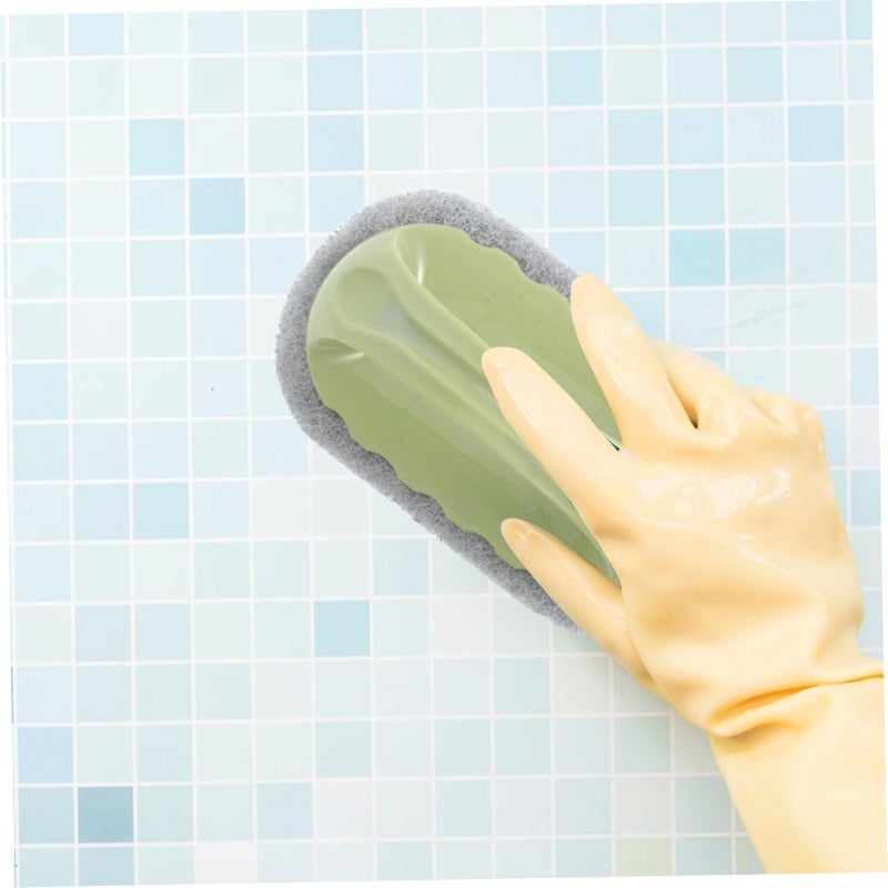 Green Multi Purpose Scrub Brush Soft Bristles for Toilet Bathroom Dish and Household Cleaning - Image 5