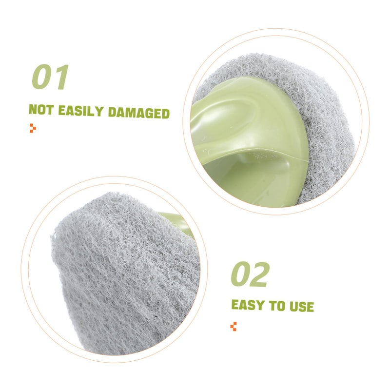 Green Multi Purpose Scrub Brush Soft Bristles for Toilet Bathroom Dish and Household Cleaning - Image 4