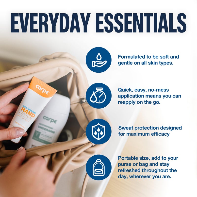 Carpe Carpe Antiperspirant Underarm, Hand & Foot Package Deal Save 25% (1Underarm Clinical Strength, 1Hand & 1Foot Antiperspirant), Stop Excessive Sweat, Hyperhidrosis Protection, Dermatologist Recommended - Image 5