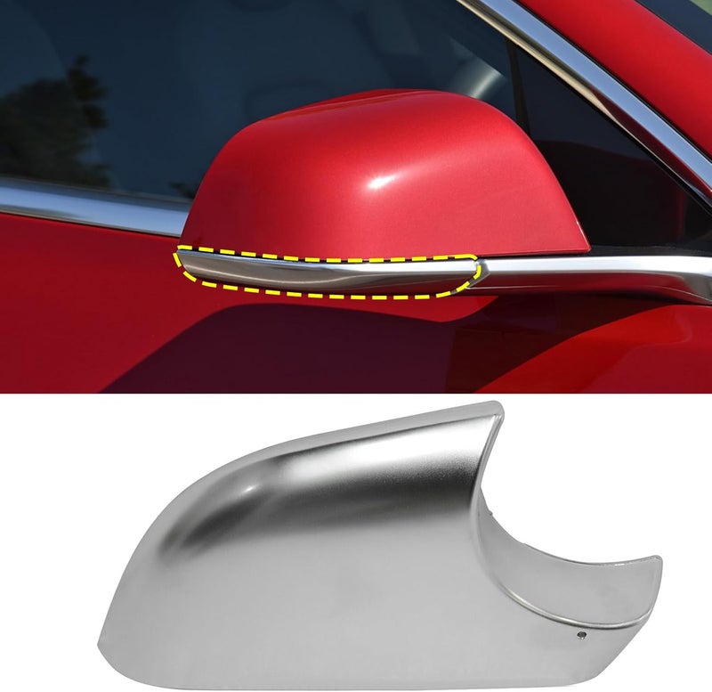 Jaronx Compatible With Tesla Model 3 Mirror Bottom Cover 2017-2024, Chrome Right Passenger Rearview Mirror Lower Base Cover, Side Mirror Base Cover For Tesla Model 3 Wing Mirror Repair(Right) Global easy assemble picks - Image 1