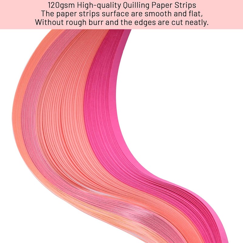 YURROAD Paper Quilling Strips Set，36 Colors 900 Strips Width 3mm Length 39cm - Image 5