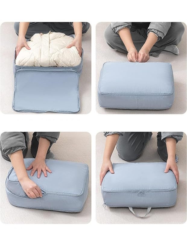 ATHA Compression Packing Cube Wardrobe Drawer Puffer Jacket Storage Foldable Luggage Suitcase Organizer Compressed Travel Clothes Bag with Handle 1 Psc - Image 4