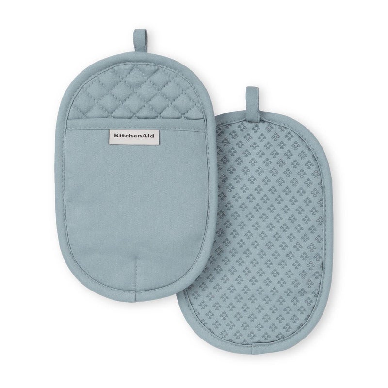 KitchenAid Asteroid Pot Holder 2-Pack Set, Blue, 6.5"x10" - Image 1