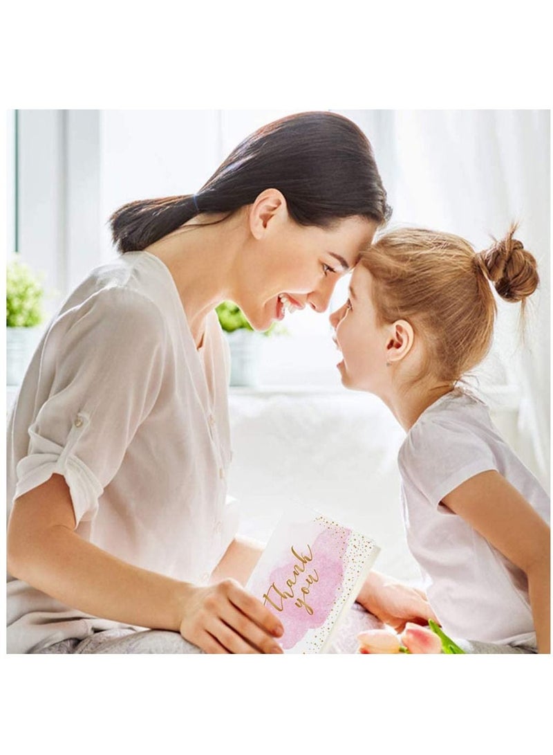 SYOSI Thank You Cards Pack Watercolor Thank You Cards with Envelopes Thank You Cards for Children Teacher Birthday Weddings and Baby Shower Bridal Shower Thankyou Card 12 Pack - Image 5