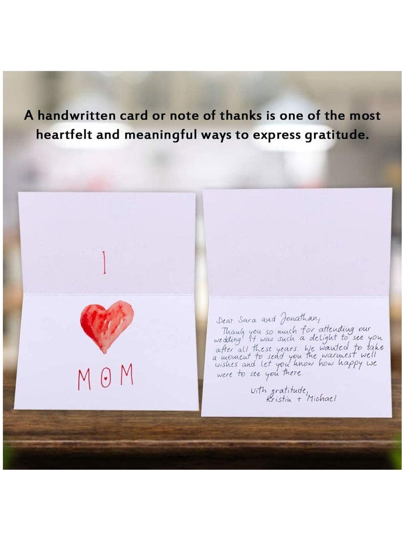 SYOSI Thank You Cards Pack Watercolor Thank You Cards with Envelopes Thank You Cards for Children Teacher Birthday Weddings and Baby Shower Bridal Shower Thankyou Card 12 Pack - Image 4