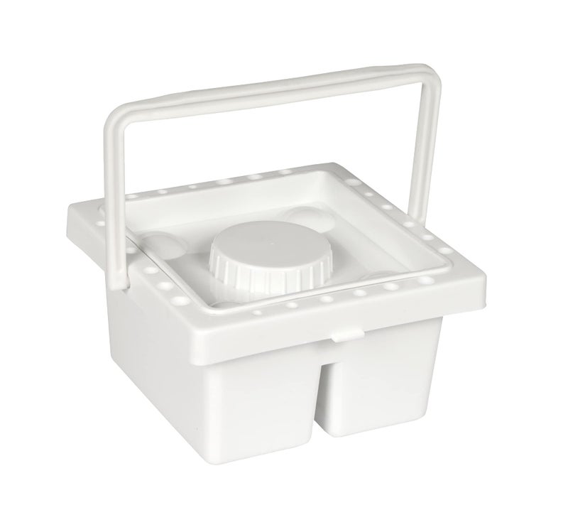 Creative Mark Brush Basin - All In One Unit for Storage, Shaping, Cleaning, and Soaking - 6.5 x 6.5 x 3.5 With Lid - Image 1