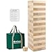 Olsa Giant Tumble Tower 60 PCS Wooden Block Stacking Games with Carrying Bag Classic Indoor Outdoor Games for Adults Family Backyard Lawn Beach Camping Stack from 22 Ft to 5Ft - Image 3