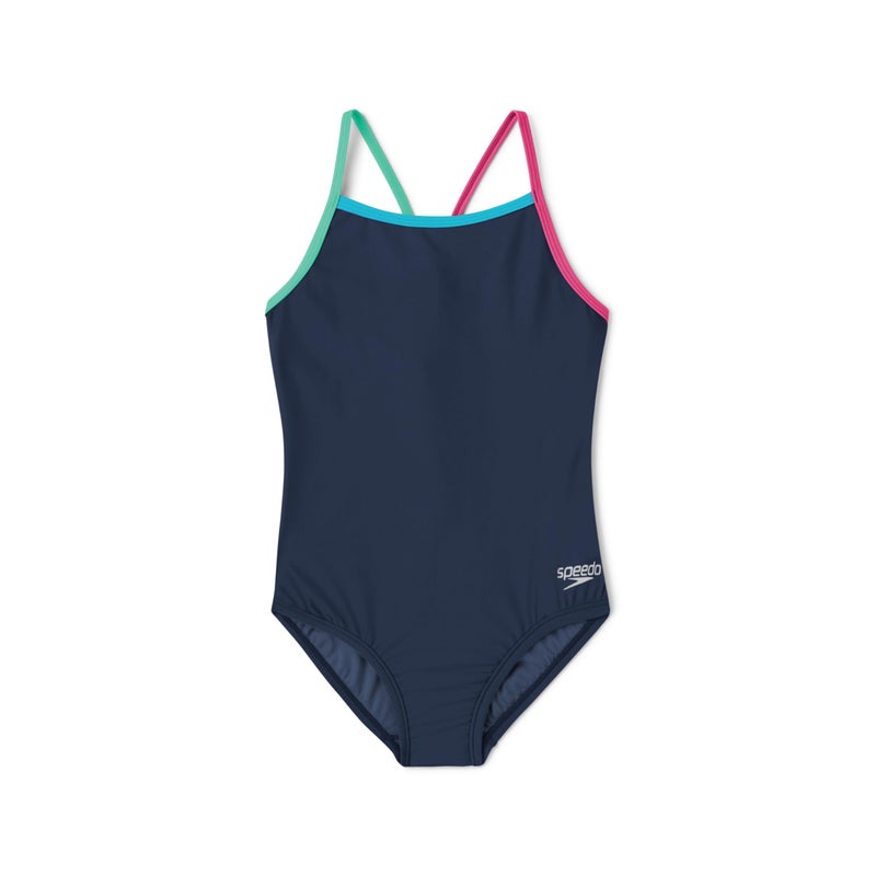 Speedo Girl's Swimsuit One Piece Thin Straps