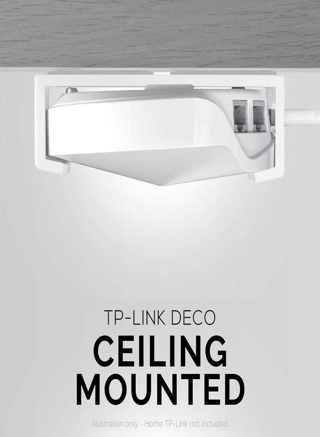 Brainwavz Drill Free Deco M5 & P7 Wall & Ceiling Mount Holder for TP Link, Strong Stick On VHB Tape Bracket, No Screws & No Tools Needed, White - Image 3