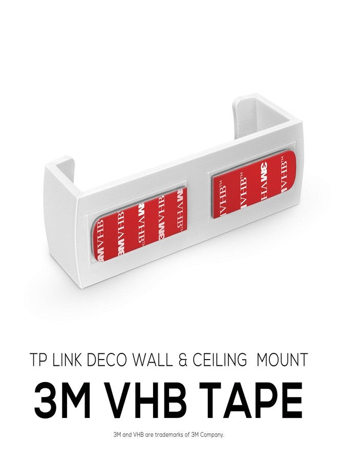 Brainwavz Drill Free Deco M5 & P7 Wall & Ceiling Mount Holder for TP Link, Strong Stick On VHB Tape Bracket, No Screws & No Tools Needed, White - Image 5