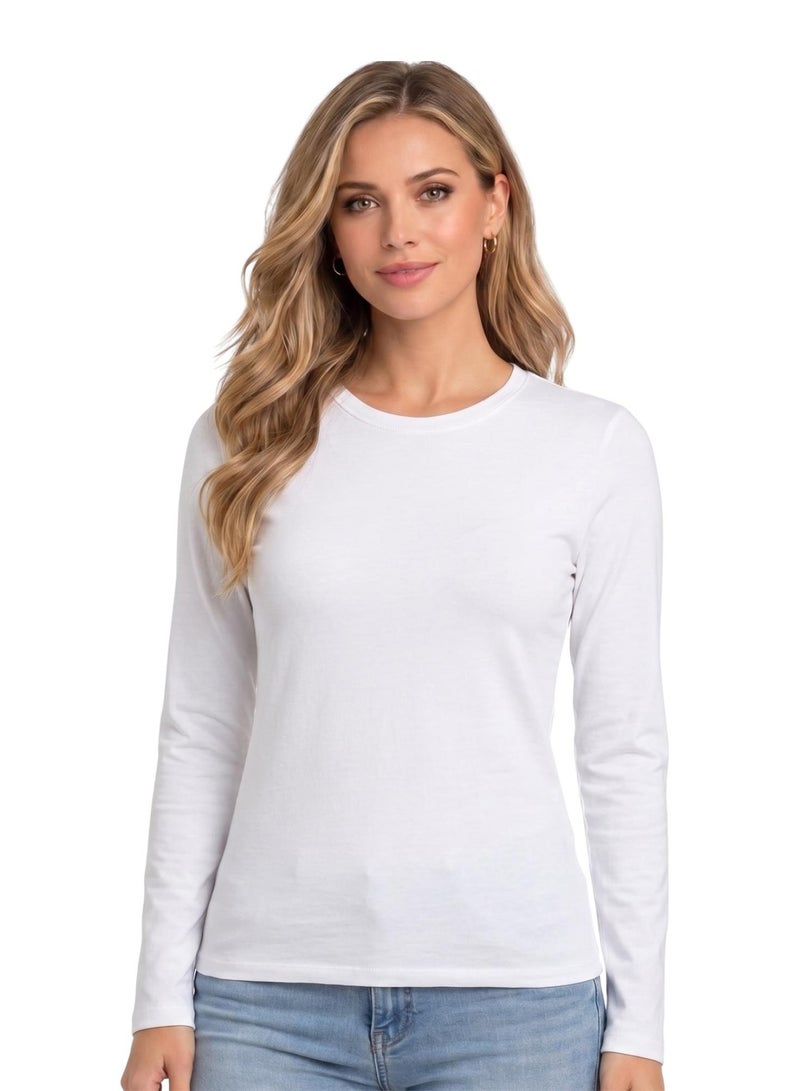 Karma Pack of 2 Cotton Viscose Long Sleeve Round Neck Body Top - Image 2