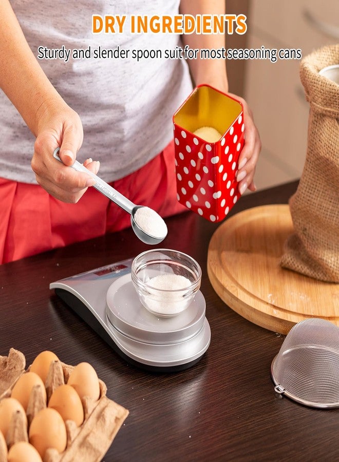 ALL-TOP طقم ملاعق قياس معدنية - أدوات أساسية للخبز، أدوات مطبخ فاخرة من الفولاذ المقاوم للصدأ مع قياسات دقيقة للاستخدام المنزلي والمهني، ملاعق صغيرة متداخلة لسهولة التخزين - 6 قطع - Image 4