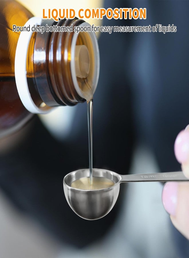 ALL-TOP طقم ملاعق قياس معدنية - أدوات أساسية للخبز، أدوات مطبخ فاخرة من الفولاذ المقاوم للصدأ مع قياسات دقيقة للاستخدام المنزلي والمهني، ملاعق صغيرة متداخلة لسهولة التخزين - 6 قطع - Image 5