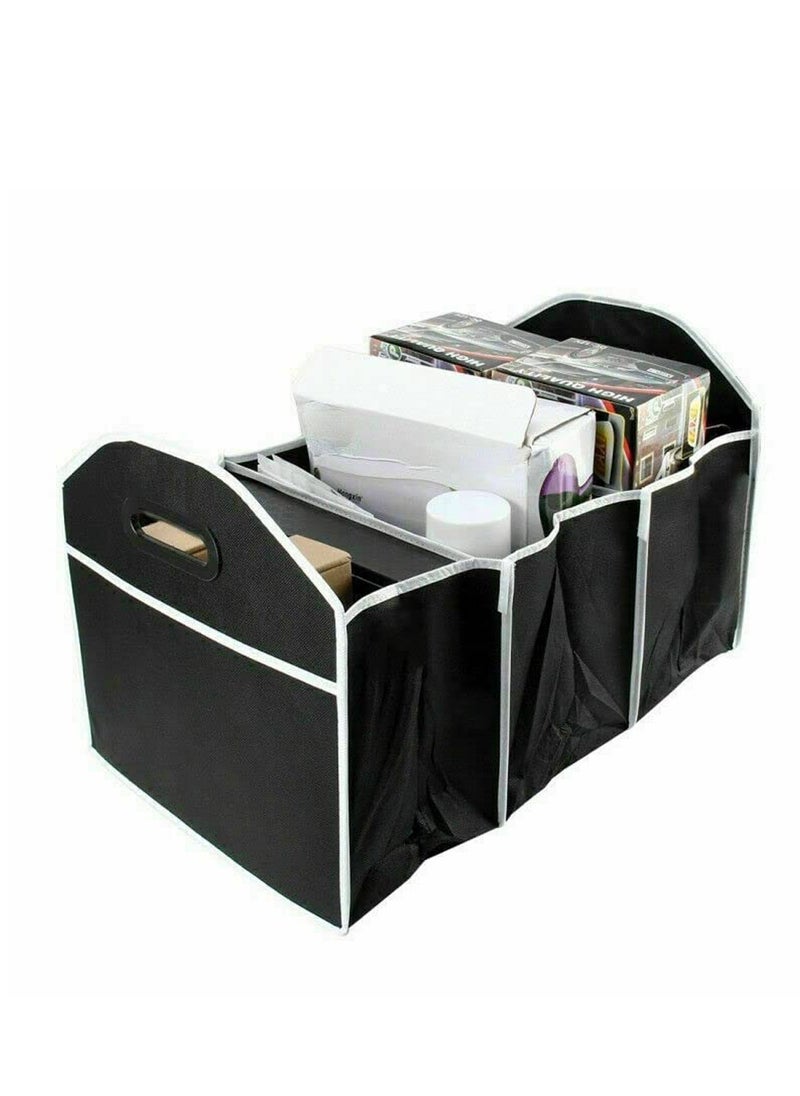 SYOSI - Car Boot Organiser, Foldable Non-slip Tidy Bag with Multi Compartments, Large Capacity Trunk Organizer with Carrying Handle for Car Suv, Jeep, Sedan - Image 1