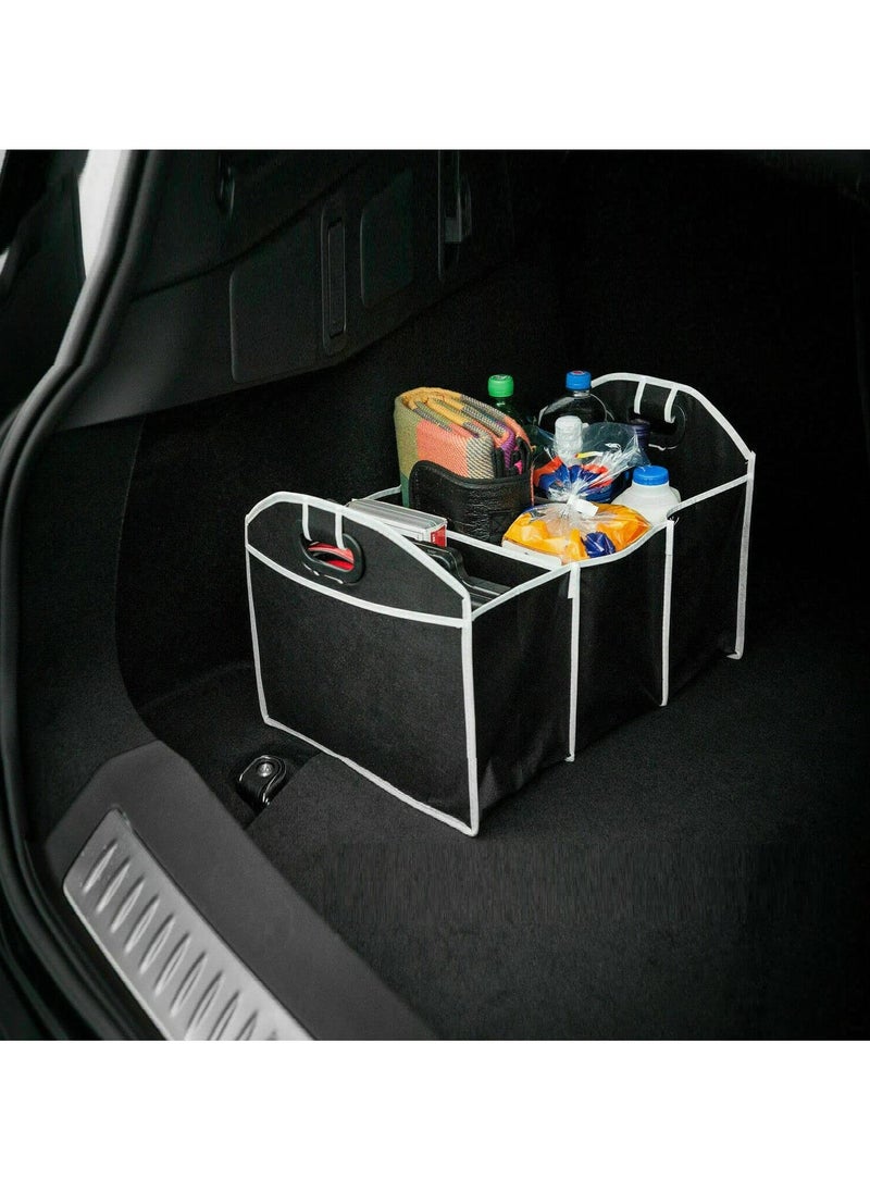 SYOSI - Car Boot Organiser, Foldable Non-slip Tidy Bag with Multi Compartments, Large Capacity Trunk Organizer with Carrying Handle for Car Suv, Jeep, Sedan - Image 1