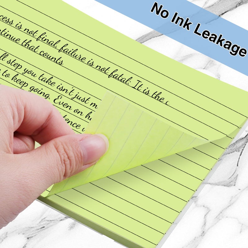 HAUTOCO Colored Index Cards 4x6 Inch 200 PCS Flash Cards with Ring Ruled Notecards with Waterproof Covers Flashcards for Studying Learning School College, 4 Colors - Image 5