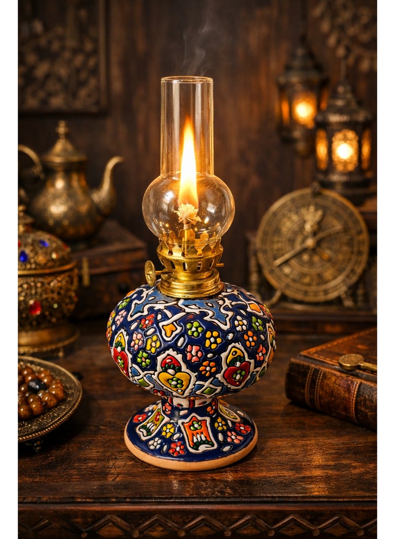 Traditional ceramic kerosene lamp