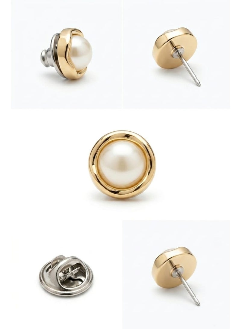 Pin set, 3 pieces, suit jacket pins, elegant brooch accessories for weddings and formal wear - Image 4
