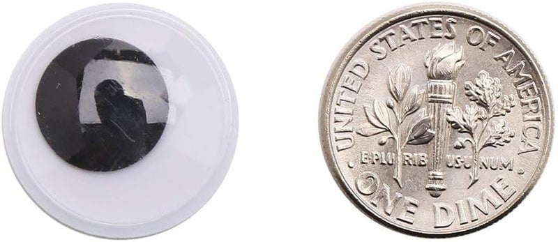 Decora 1000 Pieces 18mm Round Wiggle Toy Eye Plastic Googly Eyes with Self-Adhesive for Crafts Making - Image 2