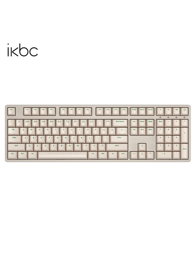 Ikbc C108 Mechanical Keyboard, Wired Mechanical Keyboard With 108 Keys, Gaming Keyboard For Office Typing, Good Feel Computer Keyboard, Cherry Keyboard, New Year Gift, Coffee Color Brown Switch Wired - Image 5