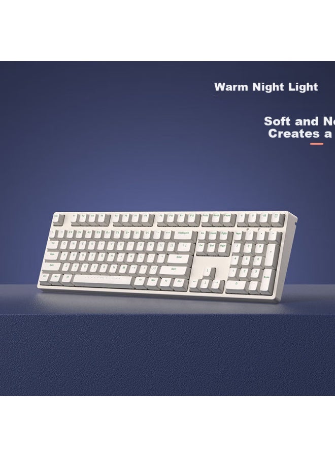 Ikbc C108 Mechanical Keyboard, Wired Mechanical Keyboard With 108 Keys, Gaming Keyboard For Office Typing, Good Feel Computer Keyboard, Cherry Keyboard, New Year Gift, Coffee Color Brown Switch Wired - Image 4