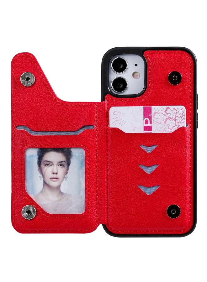 S-TOP Case For iPhone 12 mini Solid Color Double Buckle Zipper Shockproof Protective Case - Image 5